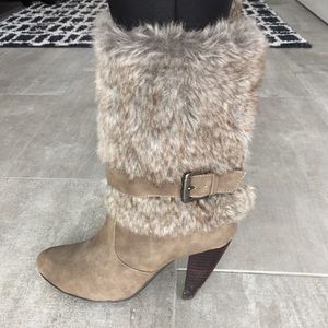 Tan Fur Boots